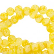 Glaskralen gemêleerd 6mm Freesia yellow